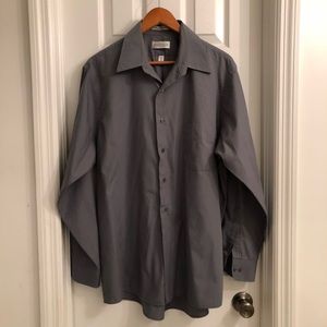 VanHeusen Grey Long Sleeve Dress Shirt